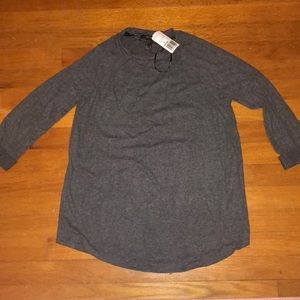 BNWT FOREVER21 Girls Grey 3/4Sleeve Shirt Sz.S(648